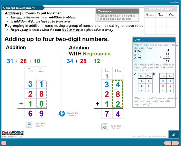 concept development for fourth grade